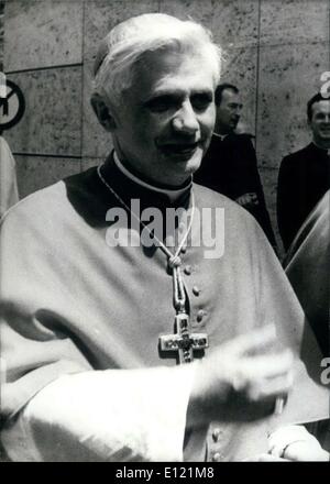 26. November 1981 - namens Kardinal Joseph Ratzinger Erzbischof München Stockfoto