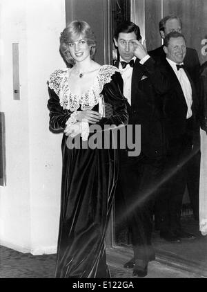 Prinz Charles und Prinzessin Diana bei gala Stockfoto