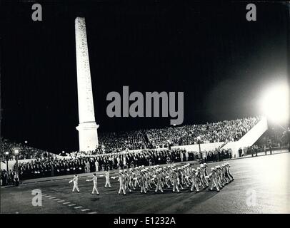 15. Juli 1982 - fremde Legion-Parade auf dem Place De La Concorde in Paris Stockfoto