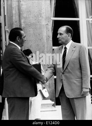 Präsident von El Salvador, JOSE NAPOLEON DUARTE besucht den Amtssitz der Vereinten Nationen Stockfoto