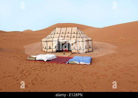 Platz zum schlafen in der Wüste in Marokko Stockfoto