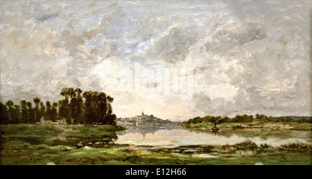 Conflans 1874 Charles-François Daubigny París 1817-1878 Frankreich Französisch Stockfoto