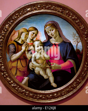 Madonna mit Kind mit Engeln 1500 Piero di Cosimo 1462 –1522 Piero di Lorenzo italienischen Renaissance-Maler Italien Italienisch Stockfoto