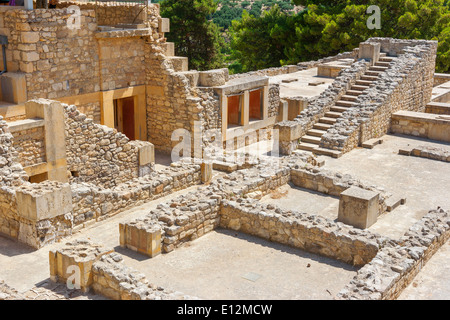 Palast von Knossos. Kreta, Griechenland Stockfoto