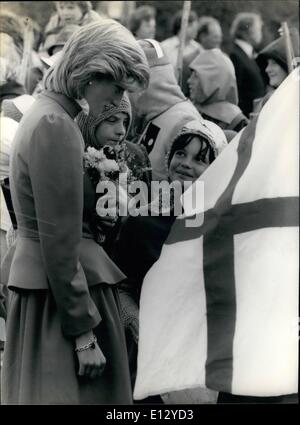 26. Februar 2012 - Prinzessin Diana Stockfoto