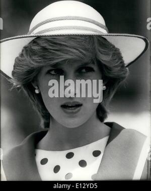 26. Februar 2012 - Prinzessin Diana Stockfoto