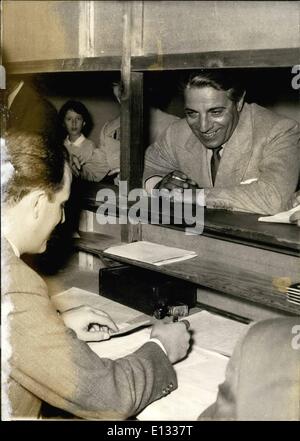 26. Februar 2012 - Aristotle Onassis 1957 Stockfoto