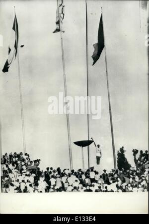 26. Februar 2012 - Olympischen Spielen in Rom 1960: Betrieb des Brenners. Stockfoto