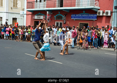 Mindelo Karneval 2014 - Streetparade. Stockfoto