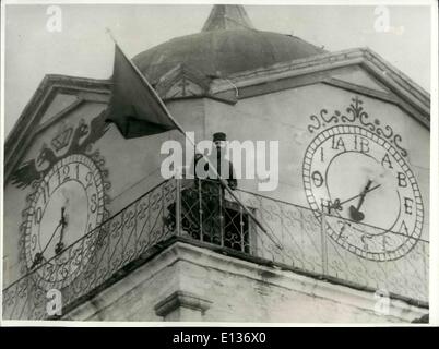 28. Februar 2012 - militanten Mönchen auf dem Berg Athos... Im Esphigmenou Kloster auf dem Berg Athos in den Norden von Griechenland 40 Mönche Stockfoto