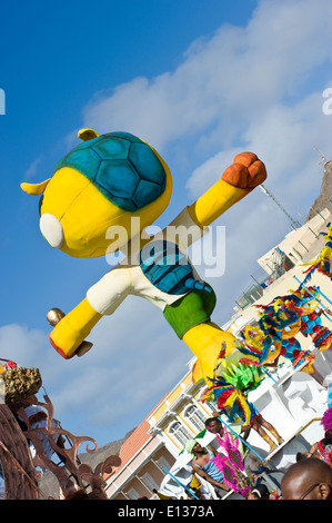 Mindelo Karneval 2014 - Streetparade. Stockfoto