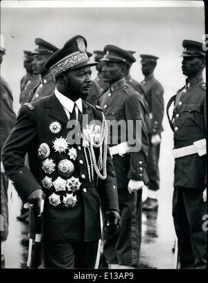 29. Februar 2012 - zentrale Afrikanische Reich: Jean Bedel Bokassa, Kaiser des zentralen afrikanischen Reiches. Bangui 1921 zu verbrennen. Französische Armee 1939 trat. Stockfoto