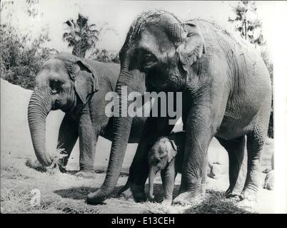 2. März 2012 - The Day ein Elefant vergisst nie - präsentiert die neueste Ergänzung im Zoo von Los Angeles, ist dieses Baby Bull Elephant Wieghing in bei 150cubs, ein Teil seiner Mütter Wieght von 6 500 lbs '' Metu'' Mutter Elefant, Gavebirth, ihren Stolz und Freude Prematurly, geboren nach 21 Monaten statt der üblichen 22. Es ist selten, dass Baby Elephantd in Gefangenschaft geboren werden, aber dies ist ein noch unvergesslicher Accasion, weil diese Burschen Mutter auch in Gefangenschaft geboren wurde machen die ersten Scond-Genaratior Elefanten in Gefangenschaft und auch in der westlichen Hemisphäre geboren werden Stockfoto