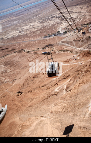 Seilbahn von Masada National Park, Israel Stockfoto