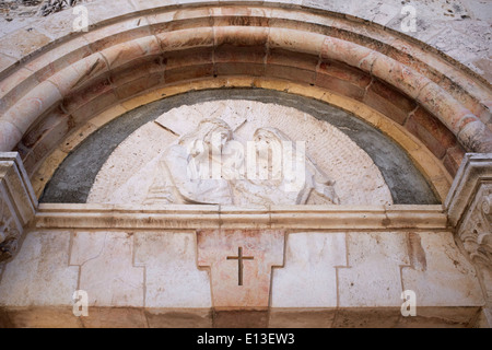 Via Dolorosa - begegnet Kreuzweg, 4. Station Jesus seiner Mutter Stockfoto