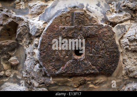 8. Station des Kreuzes, Via Dolorosa, Jerusalem, Heilige Land Stockfoto