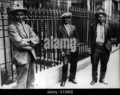 27. März 2012 - London In die zwanziger: Arten von Seemann in Limehouse gesehen. Stockfoto