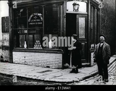 27. März 2012 - London In die zwanziger: Chinesischen Geschäft in Pennyfields, East London. Stockfoto