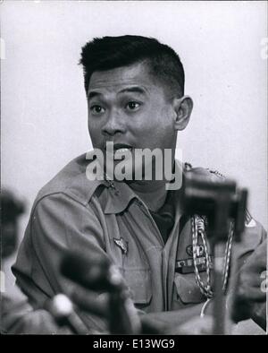 27. März 2012 - Top Militärjunta Führer von Südvietnam. Große allgemeine Ton, dass Dinh, Minister für Sicherheit und 2. stellvertretender Vorsitzender der Junta. Stockfoto