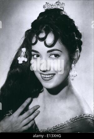 27. März 2012 - Stars Of India: Shakila, bekannt als '' Märchen the Indian Screen''. Sie ist ein Mitglied von einer muslimischen Familie aus dem Iran und ist einer der führenden Stars in Indien. Sie wird in der Regel von den Herstellern ausgewählt, um eine Fee in Fantasy-Filmen spielen basieren auf Mythologie des alten Indien. Stockfoto