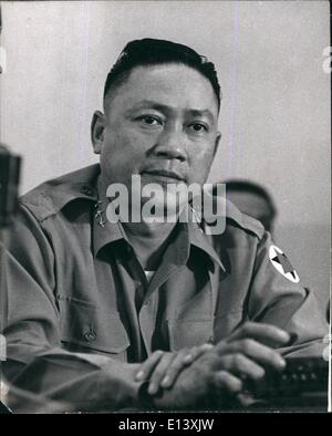 27. März 2012 - Top Militärjunta Führer von Südvietnam. Major General Tran Van Don, Minister für Verteidigung und 1. stellvertretender Minister. Stockfoto