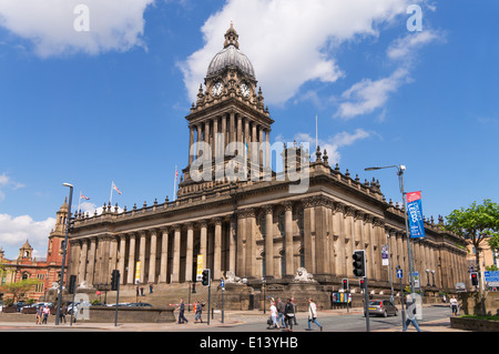 Leeds Town Hall, Yorkshire, England, UK Stockfoto