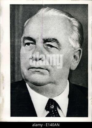 31. März 2012 - zeigt Foto Wilhelm Pieck, der Staatspräsident der DDR-DDR. Stockfoto