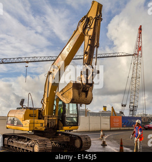 Bagger bei Arbeit Funchal Madeira Portugal Stockfoto