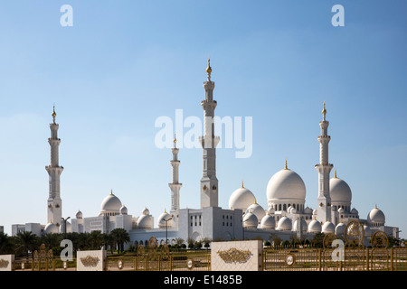 Vereinigte Arabische Emirate, Abu Dhabi, Scheich Zayed Grand Moschee Stockfoto