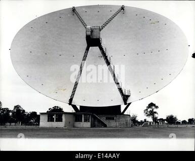 17. April 2012 - Großbritannien führt in der Radioastronomie: die Ohren, die das Universum für Radiostrahlung aus fernen Galaxien zu sehen und Stockfoto