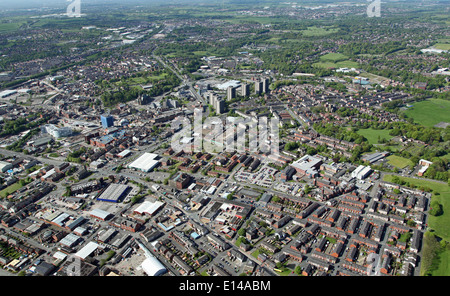 Luftaufnahme der Stadt Rochdale in Lancashire Stockfoto