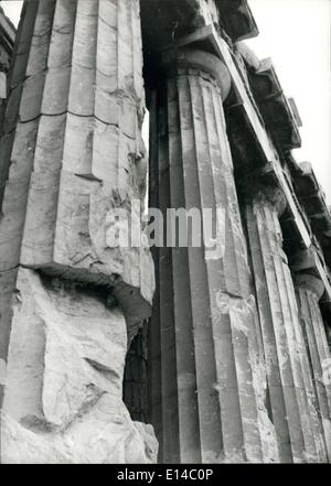 17. April 2012 - Parthenon in Athen Stockfoto