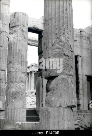 17. April 2012 - Parthenon in Athen Stockfoto