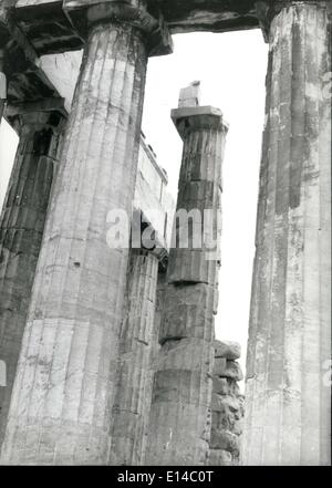 17. April 2012 - Parthenon in Athen Stockfoto