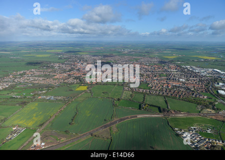 Eine Luftaufnahme aus dem Süden, zeigt der Yorkshire Stadt Beverley Stockfoto