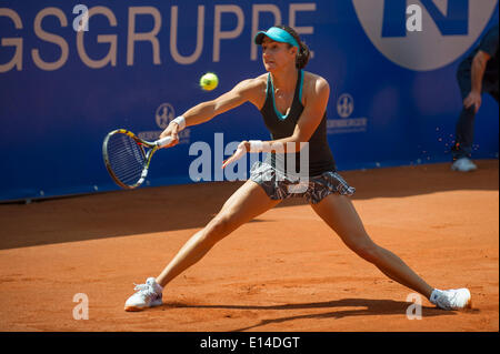 Sicherheit zurückgeben von Caroline GARCIA (FRA) Caroline Garcia (FRA) Vs Quarters Karin Knapp (ITA), WTA-Tennis, Einzel, Nürnberg, Tennis, WTA, Frau, 22. Mai 2014 Stockfoto