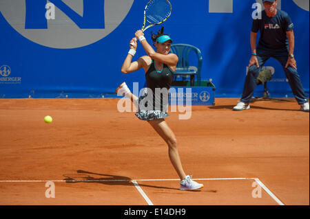 Rückhand Drive von Caroline GARCIA (FRA) Caroline Garcia (FRA) Vs Karin Knapp (ITA) Quarters, WTA-Tennis, Einzel, Nürnberg, Tennis, WTA, Frau, 22. Mai 2014 Stockfoto