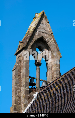 Die Glocke-Turm, St. Markus Kirche, Fairfield, Worcestershire, England, UK Stockfoto