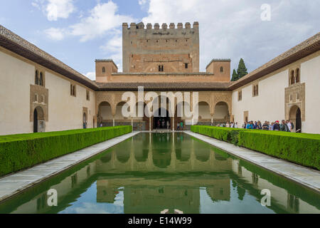 Palacio Nazaríes, Nasridenpaläste, Comares, Granada, Andalusien, Spanien Stockfoto