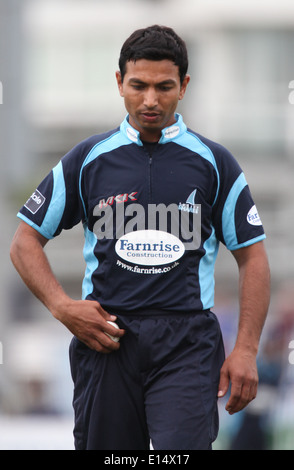 Sussex County Cricket Spieler einschiffigen Arif Gondal Stockfoto