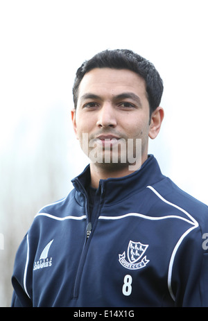 Sussex County Cricket Spieler einschiffigen Arif Gondal Stockfoto