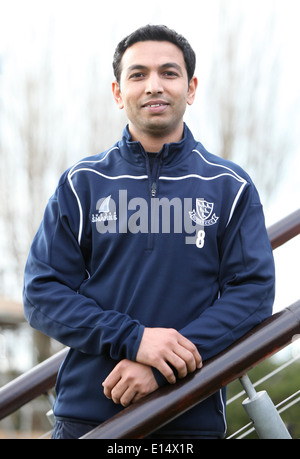 Sussex County Cricket Spieler einschiffigen Arif Gondal Stockfoto