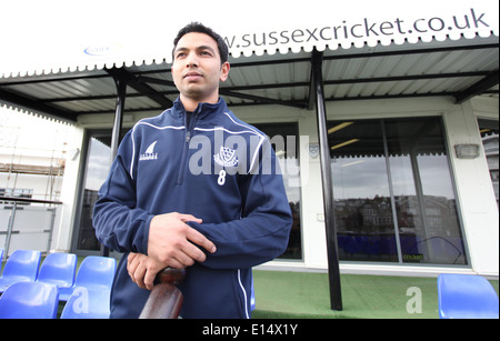 Sussex County Cricket Spieler einschiffigen Arif Gondal Stockfoto