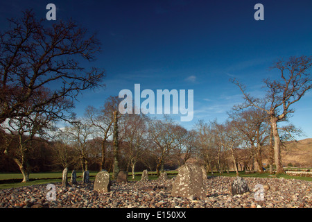 Tempel-Holz Steinkreis, Kilmartin Glen, Kilmartin, Argyll & Bute Stockfoto