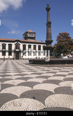 Praca Municipio Funchal Madeira Stockfoto
