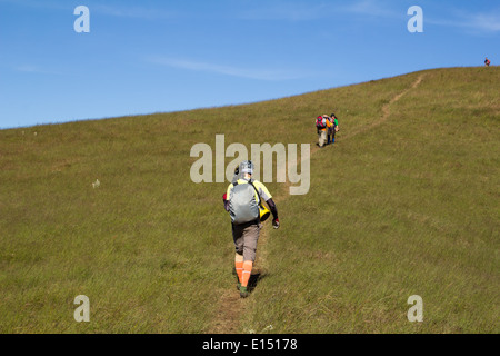 Trekking-Tag in den Bergen in Thailand Stockfoto