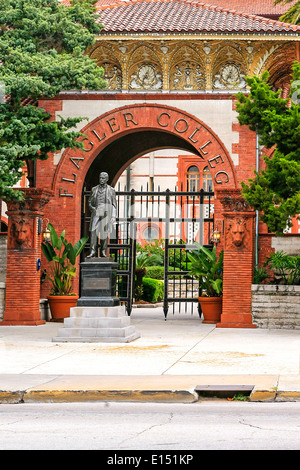 Der Haupteingang der Flagler College in St. Augustine FL Stockfoto