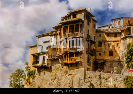 Las Casas Colgadas, die hängenden Häuser von Cuenca, Spanien Stockfoto