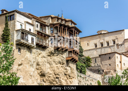 Las Casas Colgadas, die hängenden Häuser von Cuenca Stockfoto