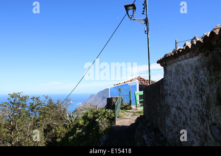 Alte Häuser in Taborno, Macizo de Anaga Gebirge auf der Kanarischen Insel Teneriffa Stockfoto